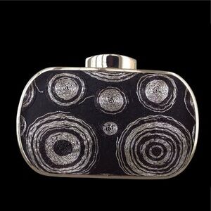 BellaKiara Purse original black/silver clutch